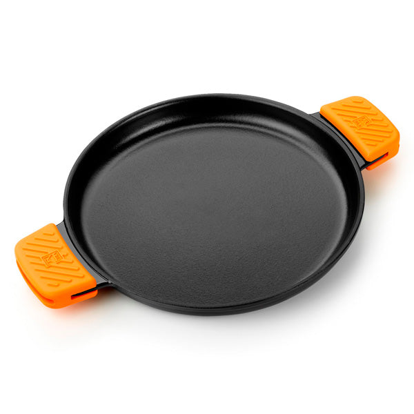 Efficient Iron Cast Iron Round Smooth Grill without Non-Stick