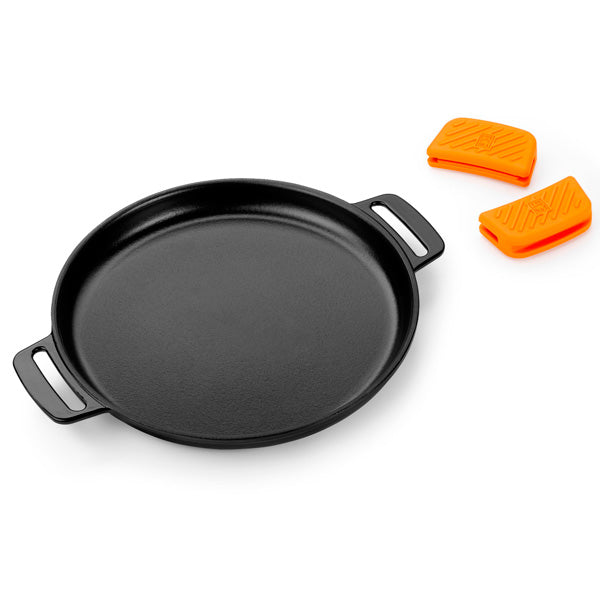 Efficient Iron Cast Iron Round Smooth Grill without Non-Stick