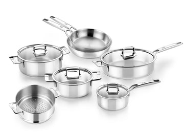 Signature Stainless Steel 12 Pieces Cookware Set
