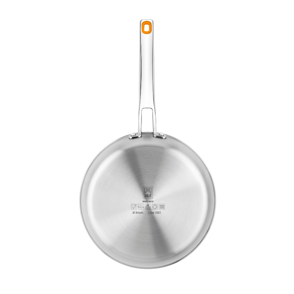 Efficient Inox 3-Ply Stainless Steel Frying Pan Non-Stick-Free