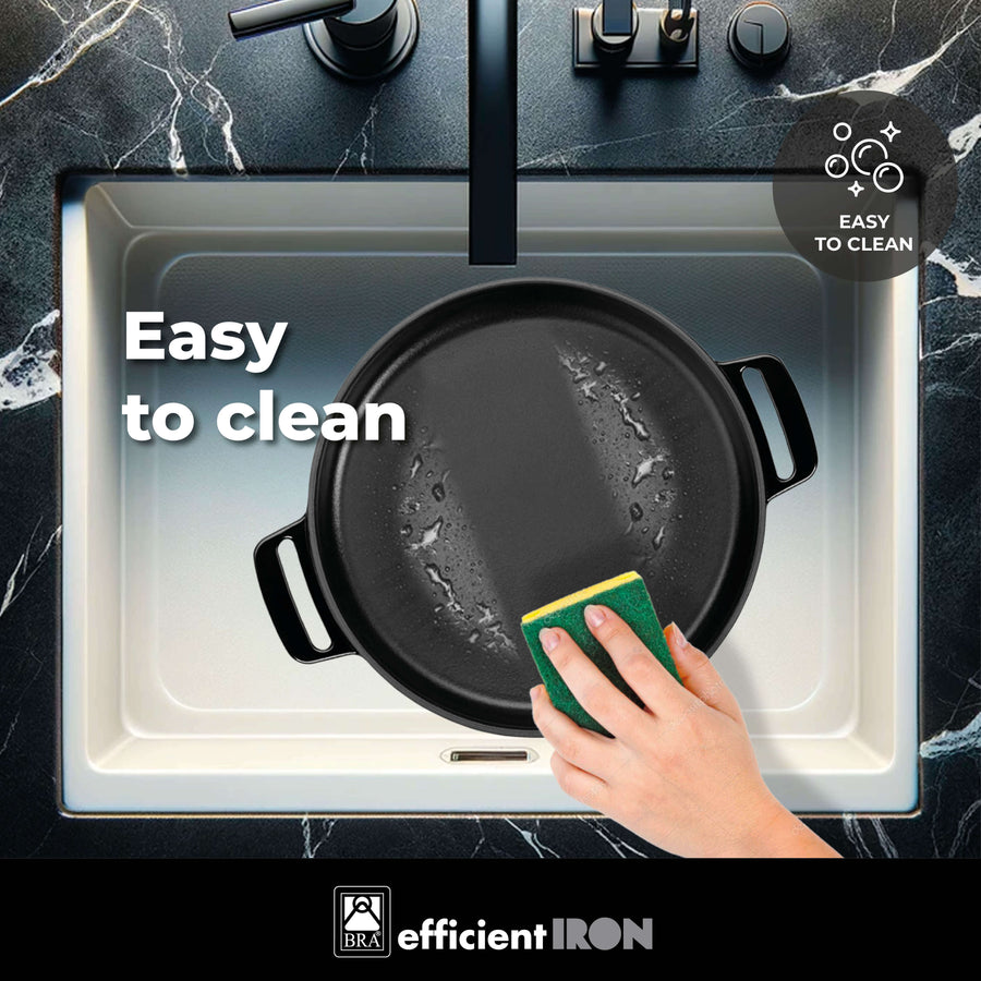 Efficient Iron Cast Iron Rectangular Smooth Grill without Non-Stick
