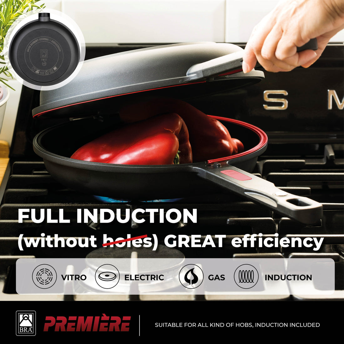 Premiere Cast Aluminium Double Frying Pan with Non-Stick