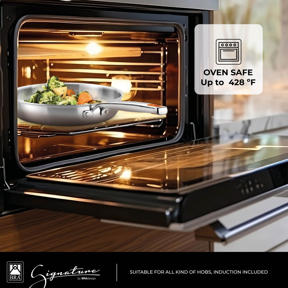 Signature Stainless Steel Sauce Pan with Glass Lid