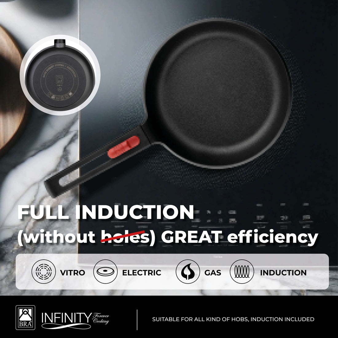 Infinity Cast Aluminium Sauce Pan with Non-Stick and Glass Lid