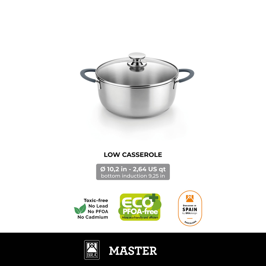 Master Stainless Steel Sauté Pan with Glass Lid