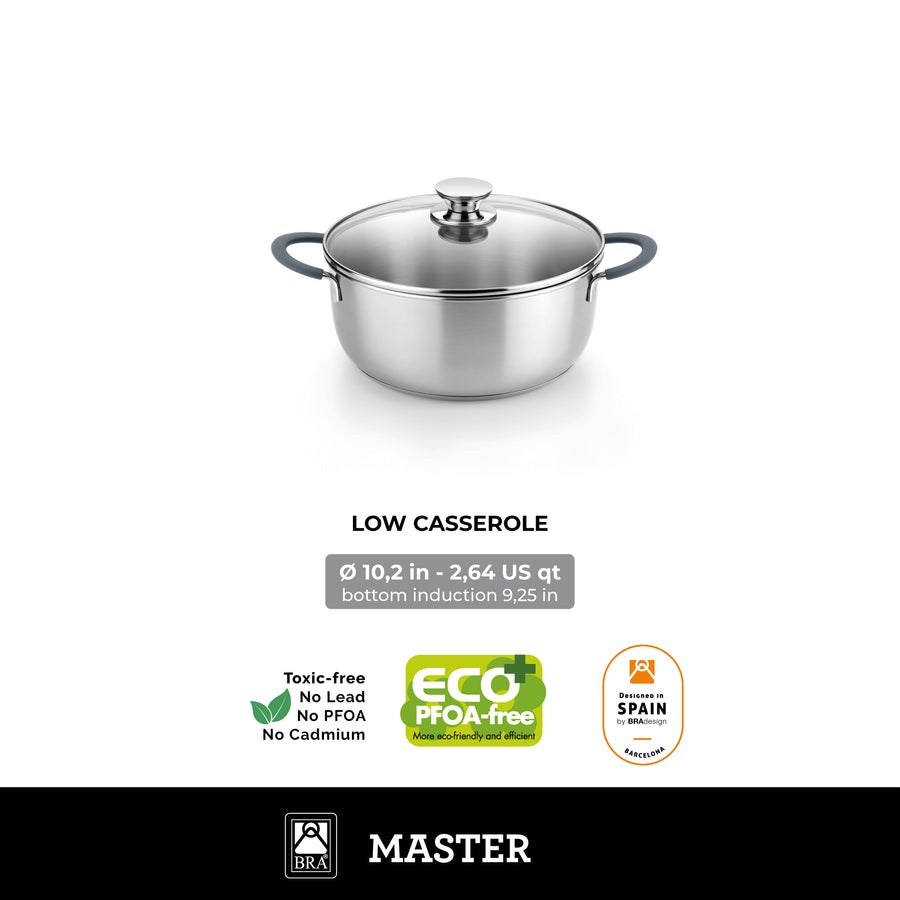 Master Stainless Steel Sauté Pan with Glass Lid