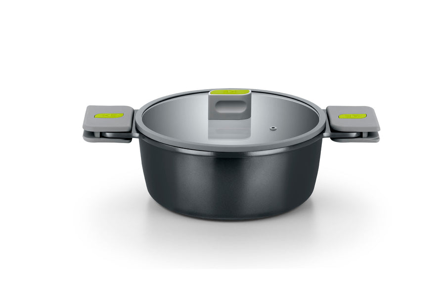 Life Recycled Cast Aluminum High Casserole w/ Ceramic Non-Stick & Glass Lid