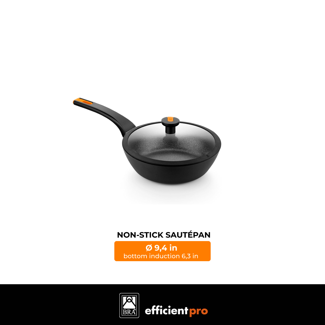 Efficient Pro Cast Aluminum Nonstick Sauté Pan