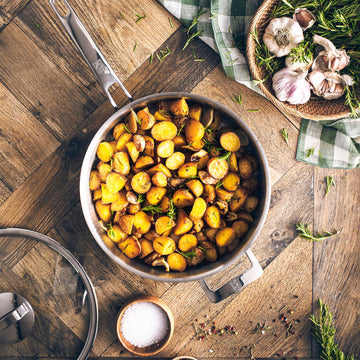 Signature Stainless Steel Sauté Pan with Glass Lid