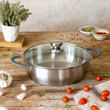 Master Stainless Steel Sauté Pan with Glass Lid