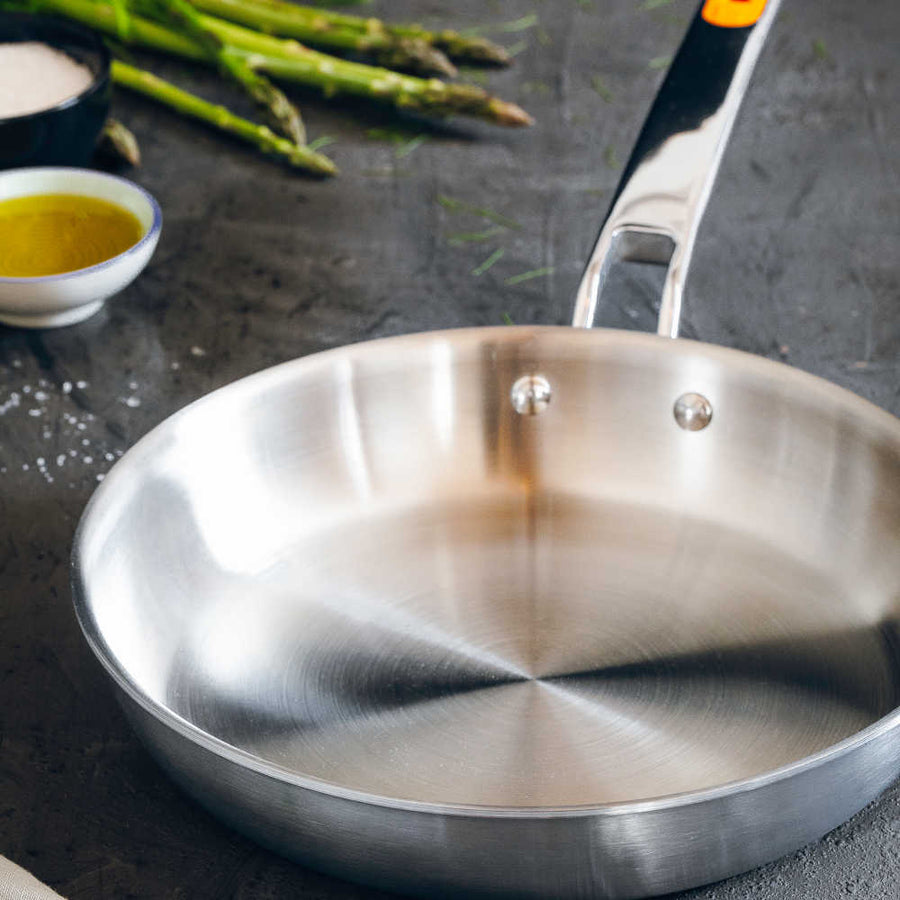 Efficient Inox 3-Ply Stainless Steel Frying Pan Non-Stick-Free