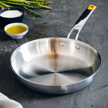 Efficient Inox 3-Ply Stainless Steel Frying Pan Non-Stick-Free